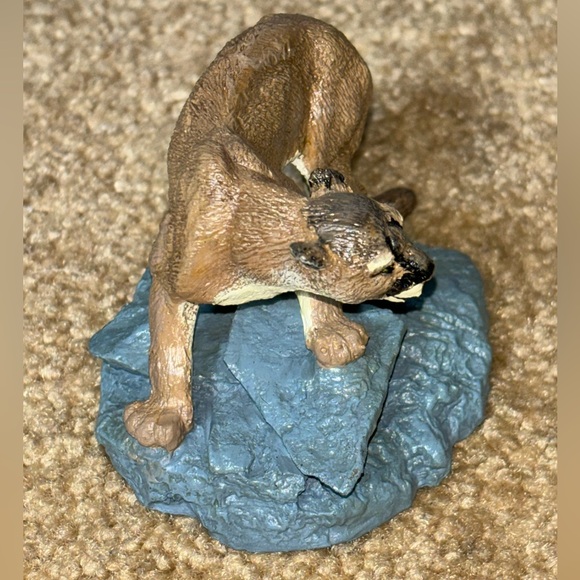 Wildlife Preservation Sculpture Collection Franklin Mint Cougar 1987 - Picture 3 of 6